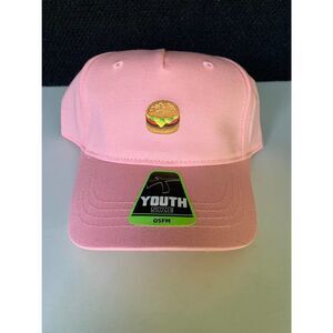 Pink youth burger snapback hat